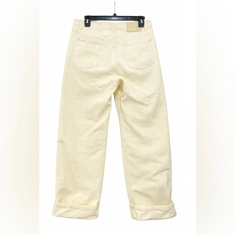 VRG GRL Women’s Jeans light yellow Denim size 10 baggy cuff hem waist 28” Cotton - Picture 7 of 7